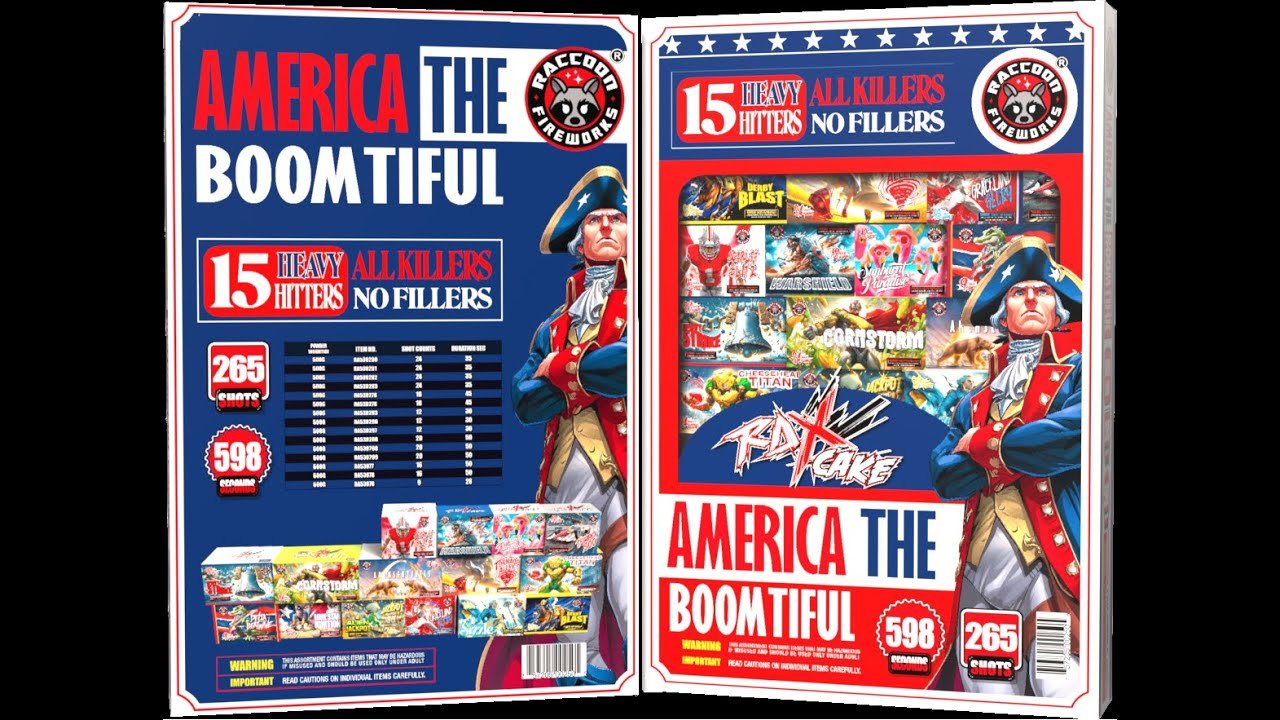 RA500250  America The Boomtiful   RACCOON FIREWORKS   2026 New