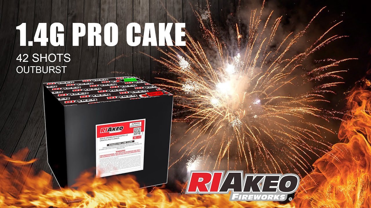 OUTBURST USA 1.4G PRO CAKE 1.2 inch 42 shots JLP2433| RIAKEO FIREWORKS