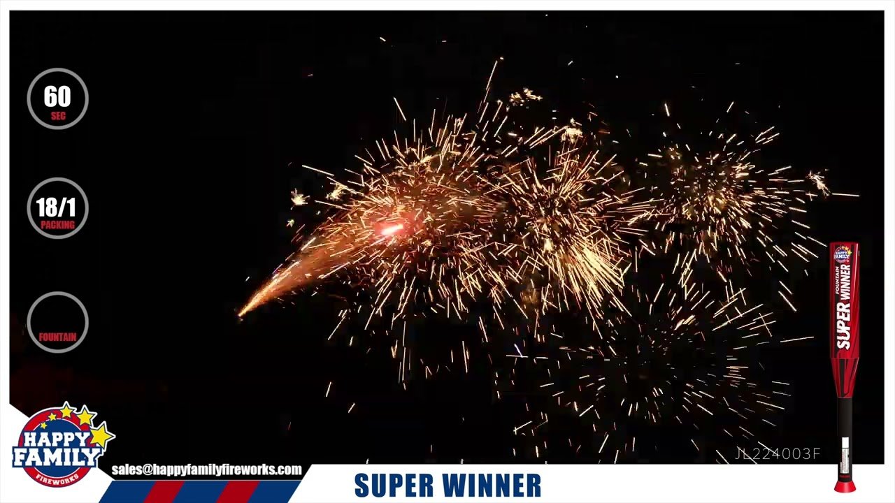 JL224003F SUPER WINNER Happy Family Fireworks Hand-Held Fountain