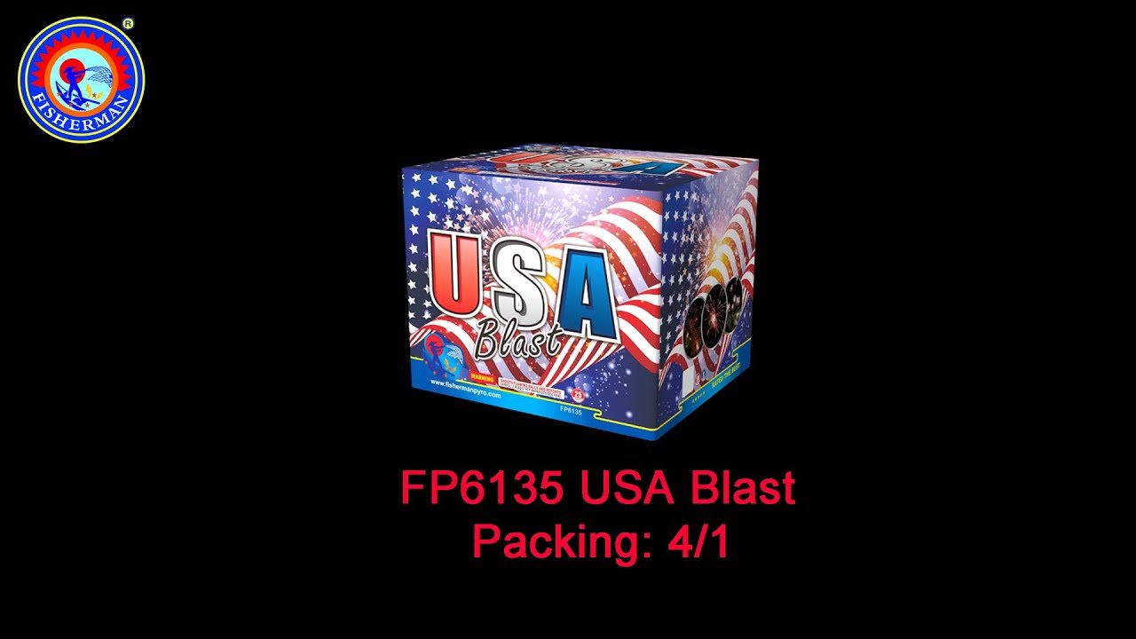 {500 gram cakes fireworks} 25 shots cakes fireworks FP6135 USA Blast From Fisherman Fireworks
