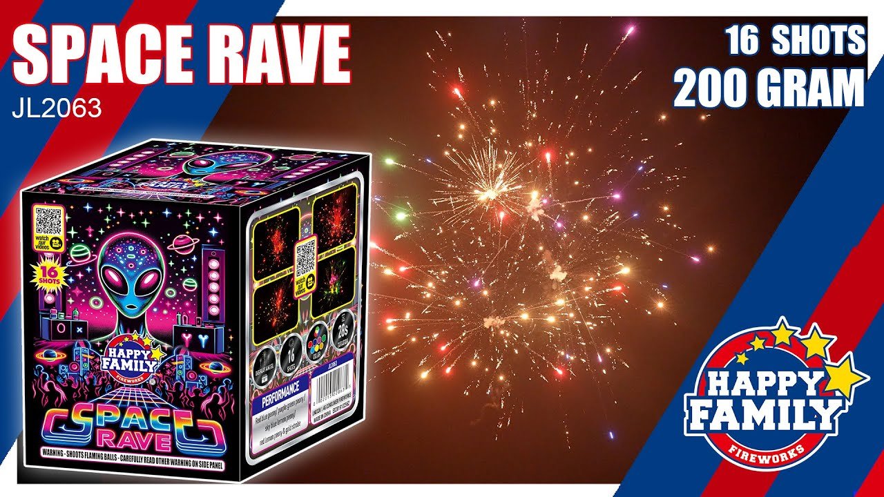 JL2063 SPACE RAVE from Happy Family Fireworks #fireworks