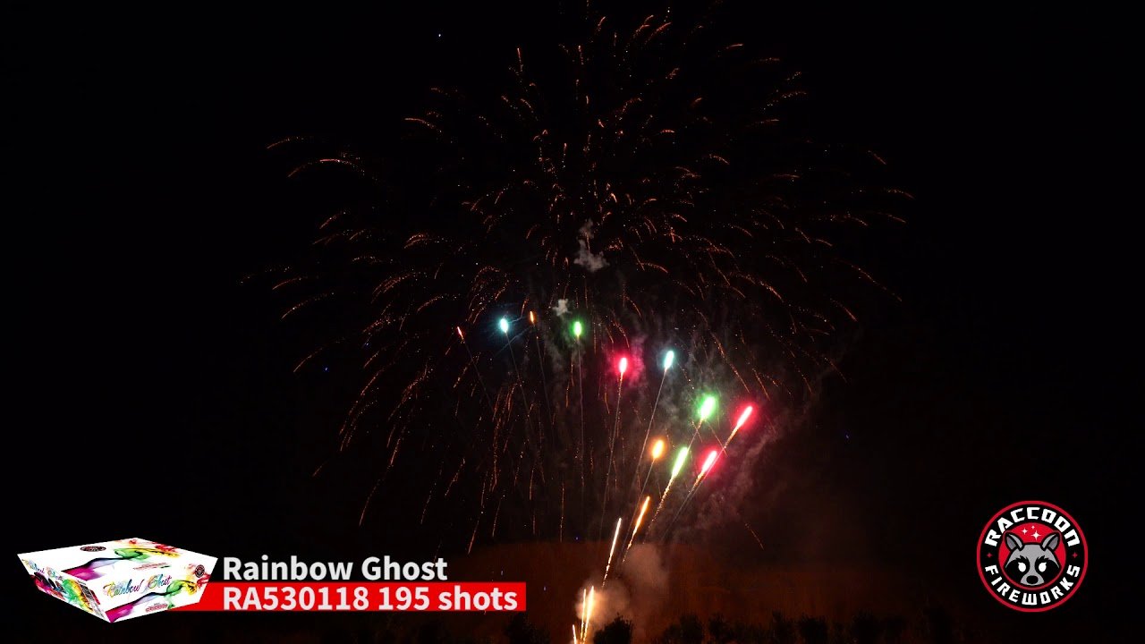 Rainbow Ghost RA530118 Raccoon Fireworks 2021 New Product 195 shots