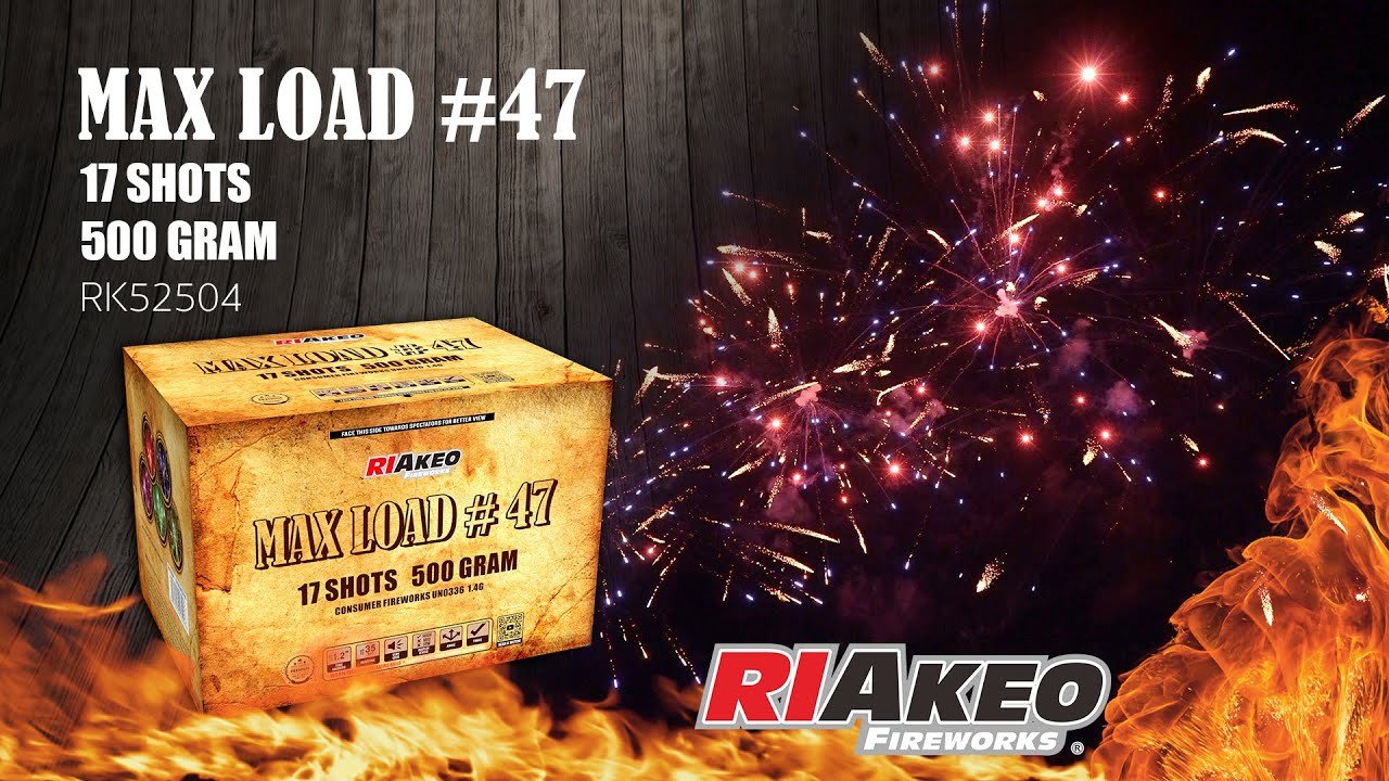 USA 1.4G CAKE “MAX LOAD #47” 17 shots RK52504 30mm丨RIAKEO FIREWORKS