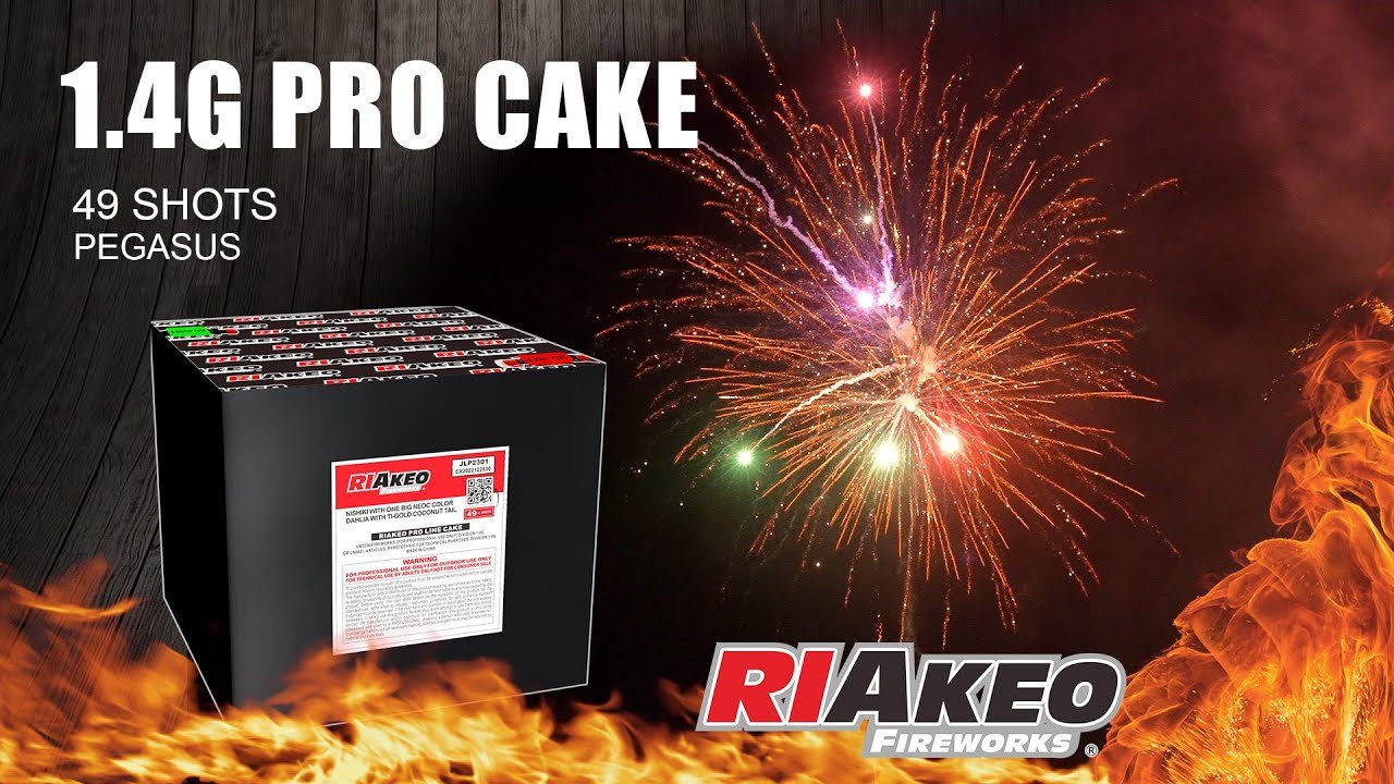 PEGASUS USA 1.4G PRO CAKE 1.2 inch 49 shots JLP2301 | RIAKEO FIREWORKS