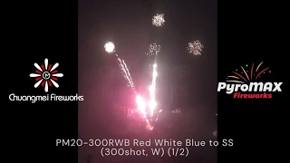 300 Shot  W   Red White Blue Salute