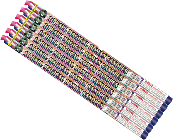 10 Ball Magic Roman Candle