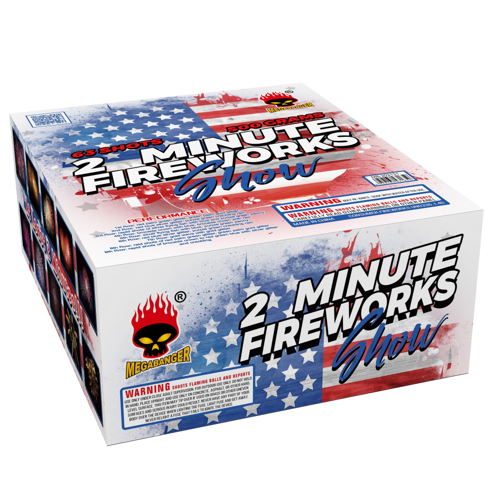 2 MINUTE FIREWORKS SHOW, 63 SHOTS