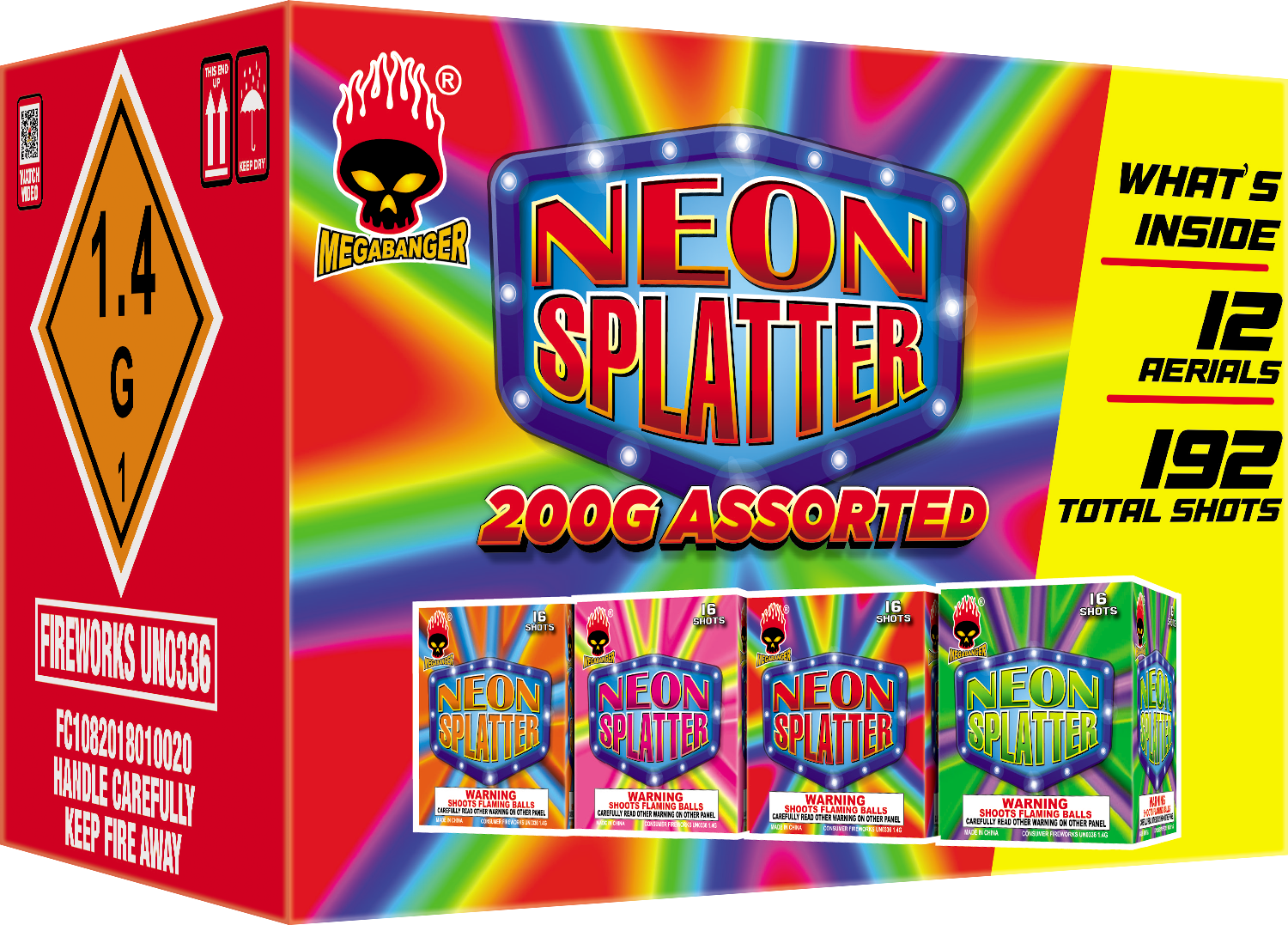 NEON SPLATTER, 16 SHOTS