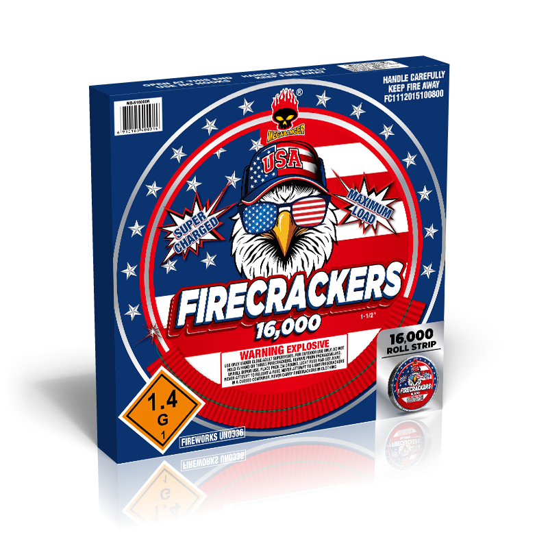 MEGABANGER FIRECRACKERS, ROLL PACK-16000S