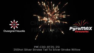 25Shot Silver Strobe Tail To Silver Strobe Willow