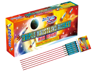 TRIPLE WHISTLING ROCKET WITH REPORT